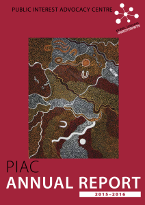 PIAC Annual Report 2015-2016 - cover