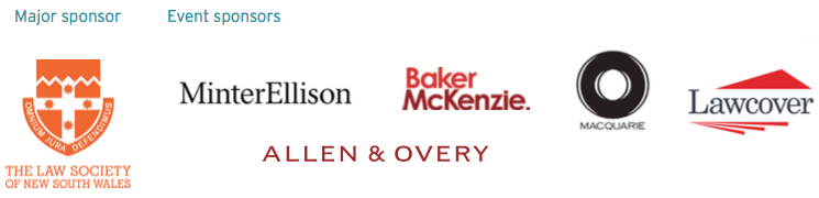 Event sponsors: Law Society of NSW, Minter Ellison, Baker McKenzie, Macquarie Bank, Allen & Overy