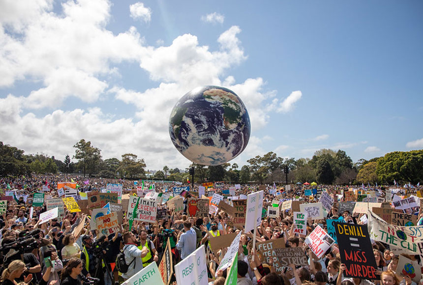 Image courtesy of Marcus Coblyn | School Strike 4 Climate | Sydney, 20 September 2019